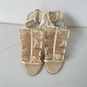 Christian Louboutin Cream Lace Women Sandals size 39